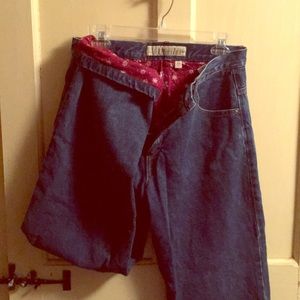Cabela’s flannel lined jeans. Women’s size 12 Reg.